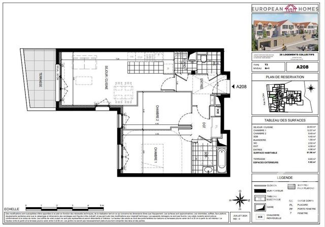 Appartement F3 à vendre - 3 pièces - 67.92 m2 - GIF SUR YVETTE - 91 - ILE-DE-FRANCE - Century 21 S.L.P. Immobilier