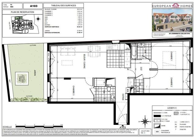 Appartement F4 à vendre - 4 pièces - 84.84 m2 - GIF SUR YVETTE - 91 - ILE-DE-FRANCE - Century 21 S.L.P. Immobilier