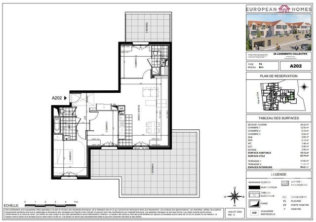 Appartement F4 à vendre - 4 pièces - 75.13 m2 - GIF SUR YVETTE - 91 - ILE-DE-FRANCE - Century 21 S.L.P. Immobilier